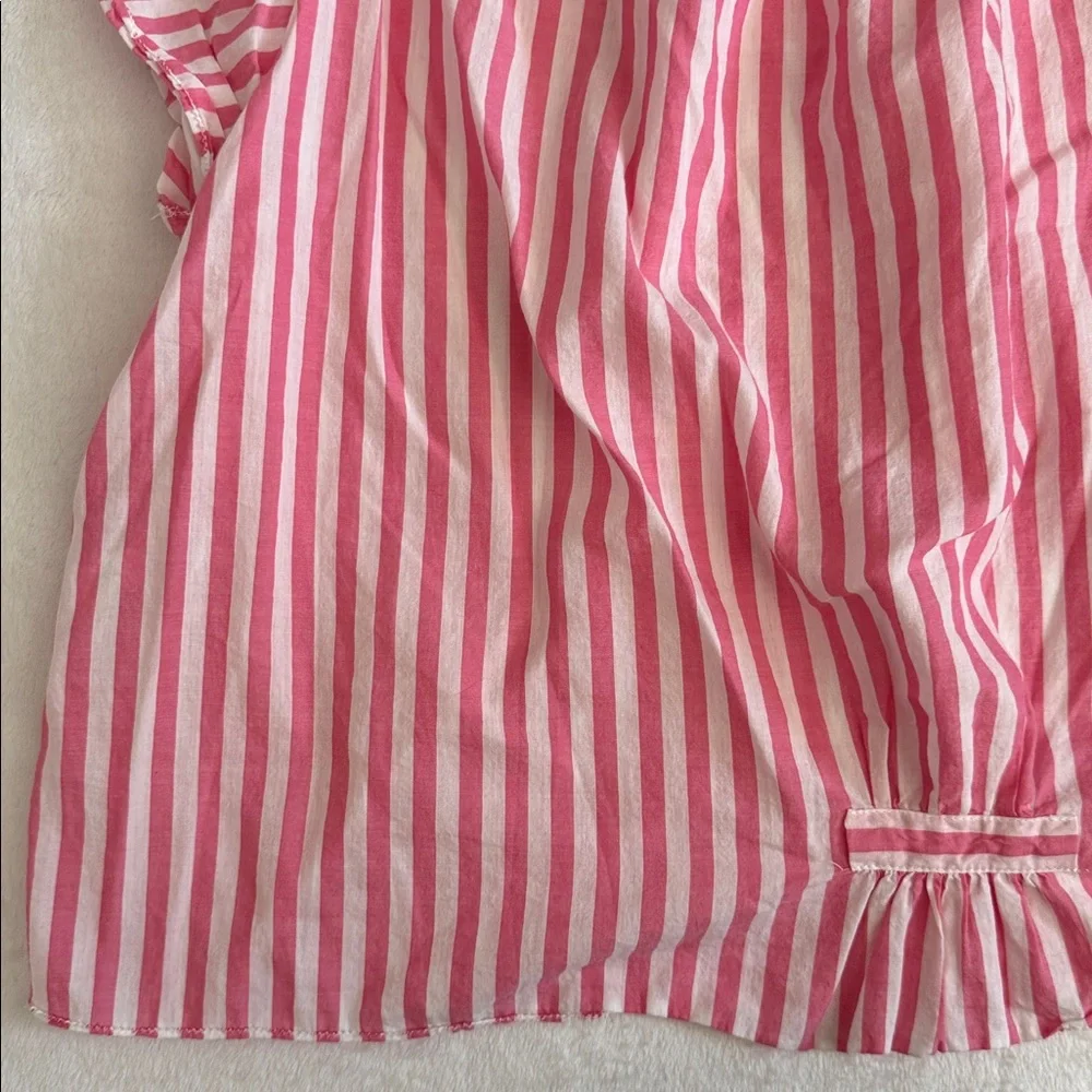 {Anthro} Birds of Paradis by Trovata | Carla Stripe High Neck Ruffle Top $248 S - Picture 14 of 16